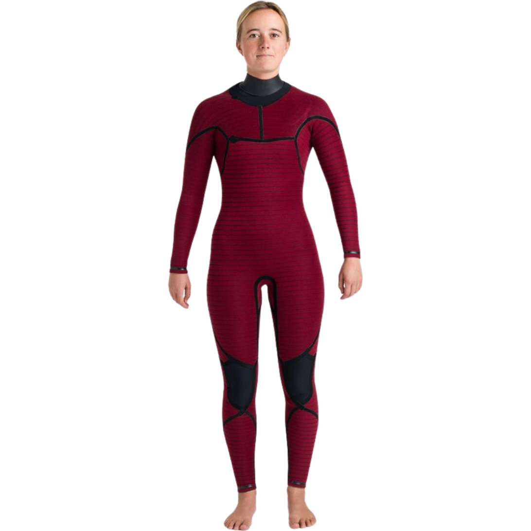 2026 C-Skins Womens Nuwave Rewired 5/4mm Chest Zip Wetsuit CRW54WC - Black / Black / Rose
